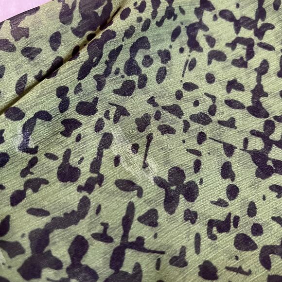 TOPSHOP Abstract Print Semi Sheer Button Up Tunic Blouse Size 4-6 Colorful - Picture 8 of 8